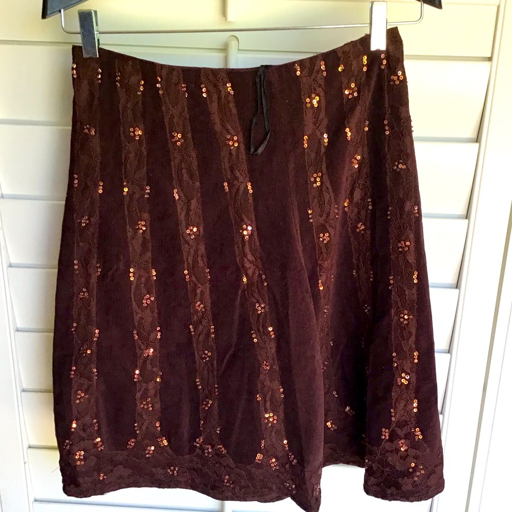 Persaman New York  velvet sequined skirt
